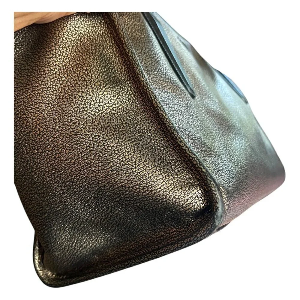 Coach Vintage Mini Crosby Metallic Pebbled Leather Purse Handbag Crossbody Strap